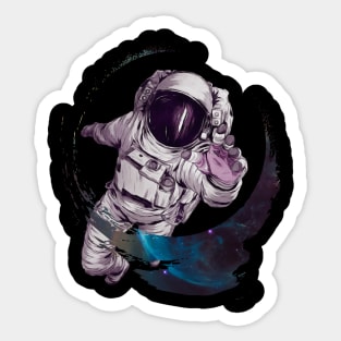 Astronaut Drawing - Space Lover Sticker